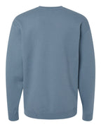 Rear View of Storm Blue Heavyweight Crewneck Sweatshirt - IND3000