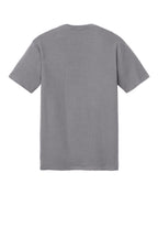 Rear View of StormCloud District Perfect Tri Tee. DM130