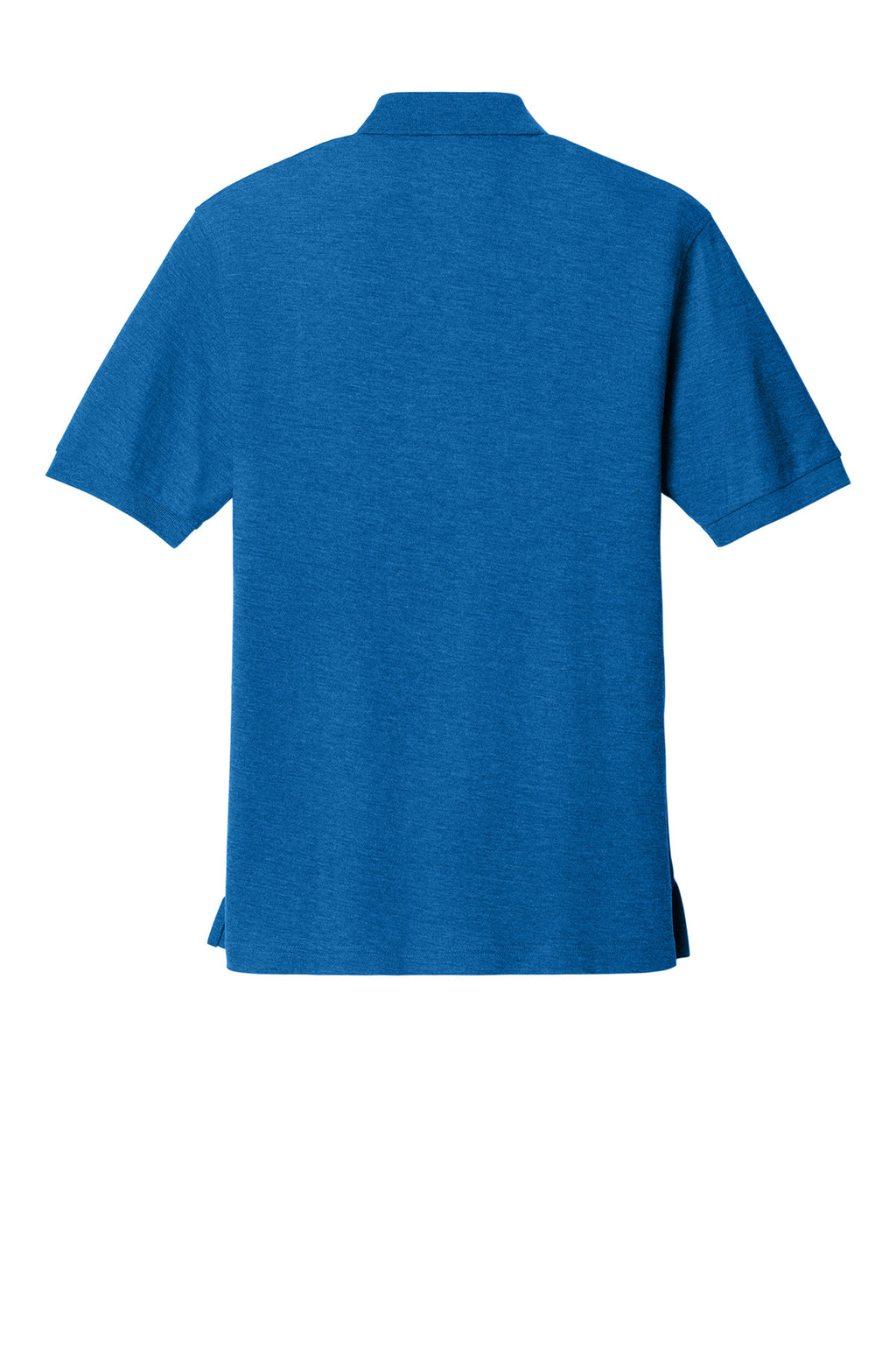 Rear View of Strong Blue Port Authority Silk Touch Polo K500