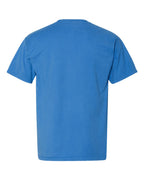 Rear View of Summer Sky Blue Garment-Dyed Pocket T-Shirt - GDH150