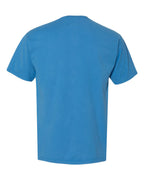 Rear View of Summer Sky Blue Garment-Dyed T-Shirt - GDH100