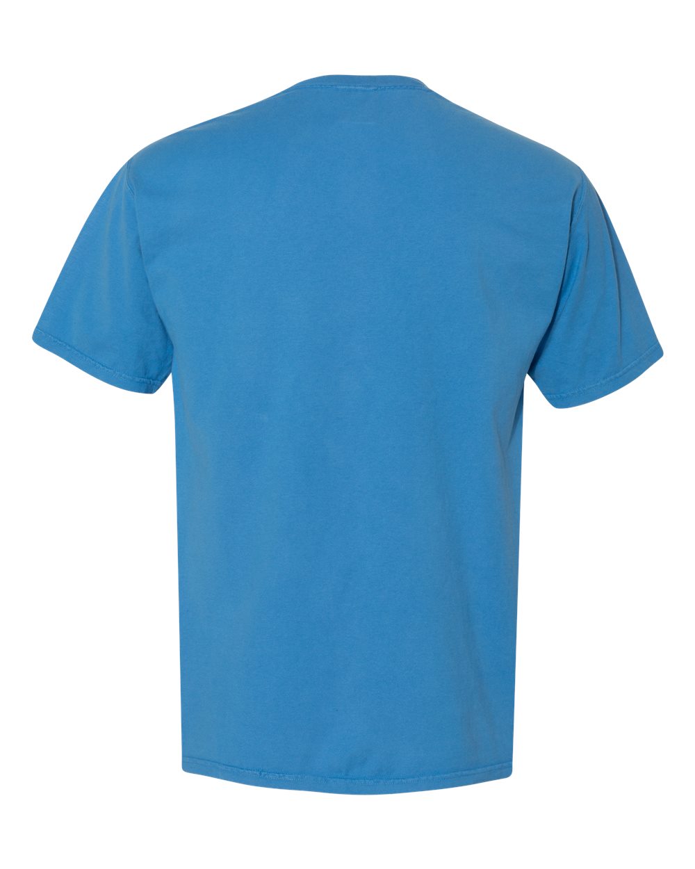 Rear View of Summer Sky Blue Garment-Dyed T-Shirt - GDH100