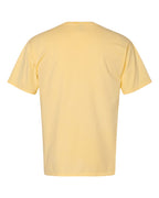 Rear View of Summer Squash Yellow Garment-Dyed Pocket T-Shirt - GDH150