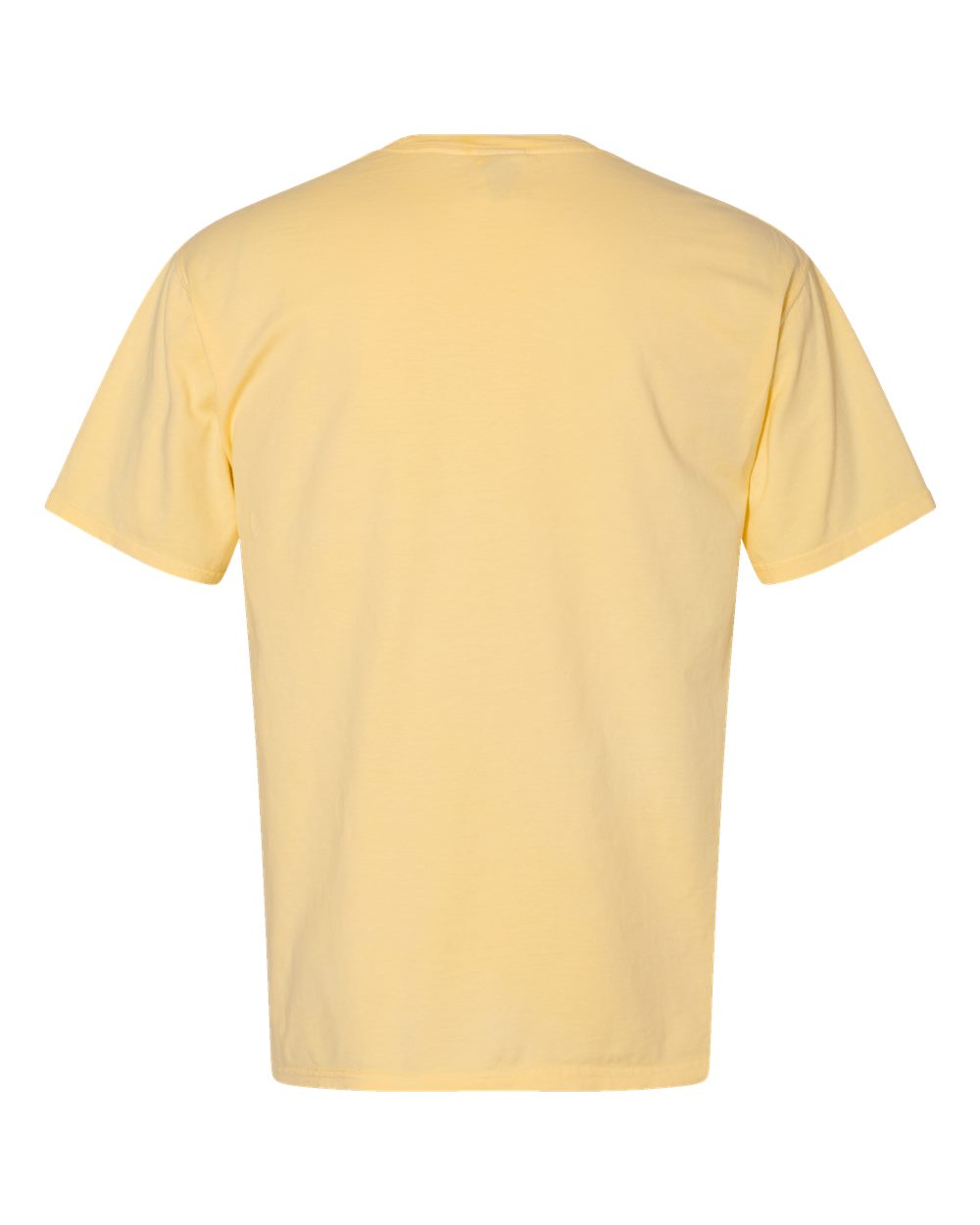 Rear View of Summer Squash Yellow Garment-Dyed Pocket T-Shirt - GDH150