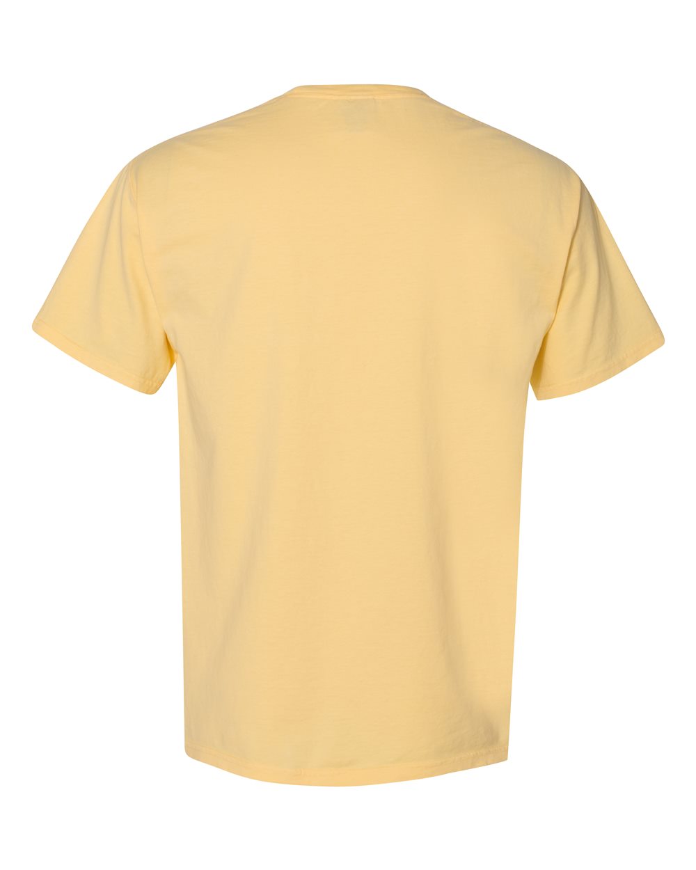 Rear View of Summer Squash Yellow Garment-Dyed T-Shirt - GDH100