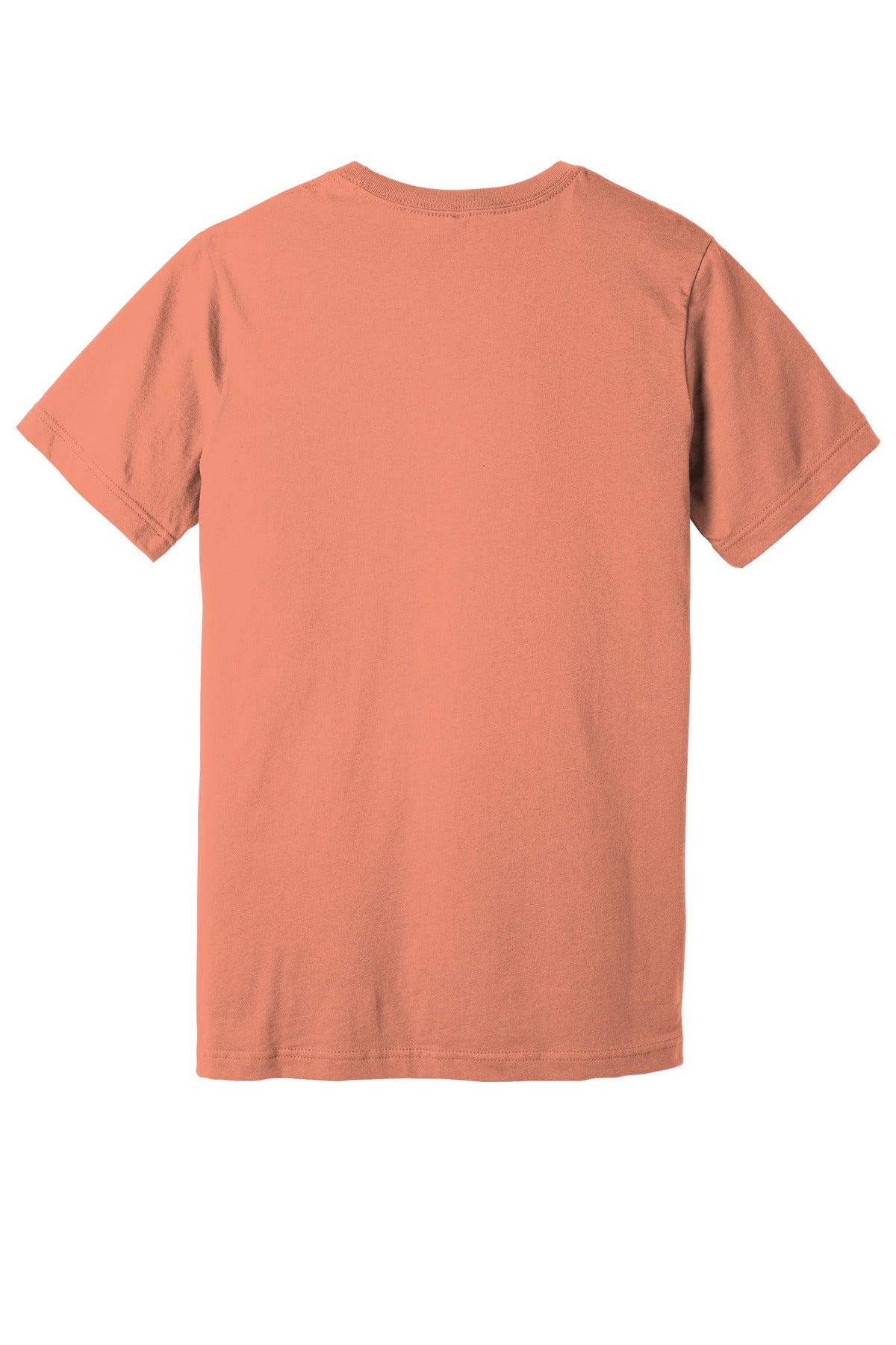 Rear View of Sunset BELLA+CANVAS Unisex Jersey Short Sleeve Tee. BC3001