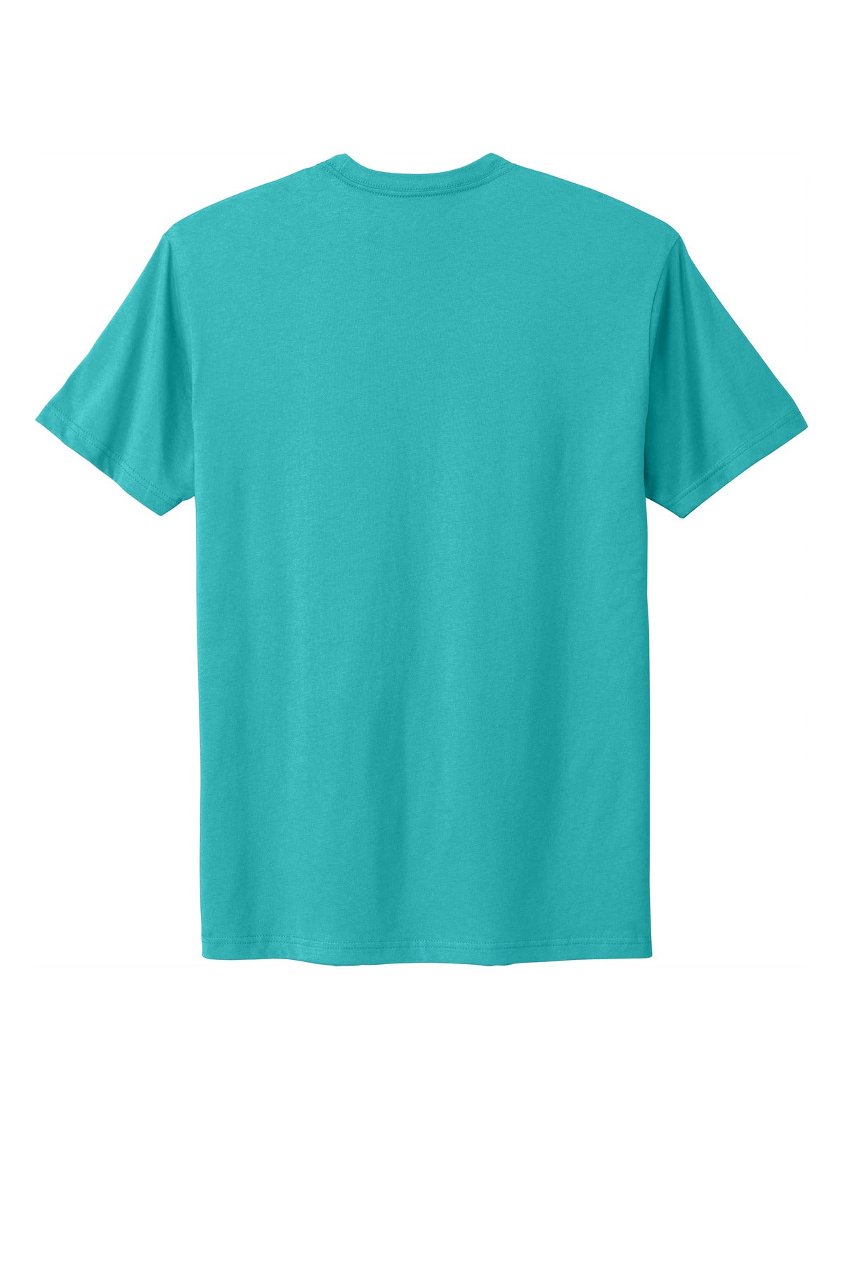 Rear View of TahitiBlue Next Level Apparel Adult Cotton Tee. NL3600