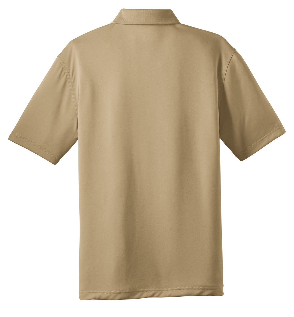Rear View of Tan CornerStone - Select Snag-Proof Polo. CS412