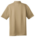 Rear View of Tan CornerStone - Select Snag-Proof Polo. CS412