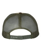 Rear View of Tan/ Loden/ Brown Low Pro Trucker Cap - 115