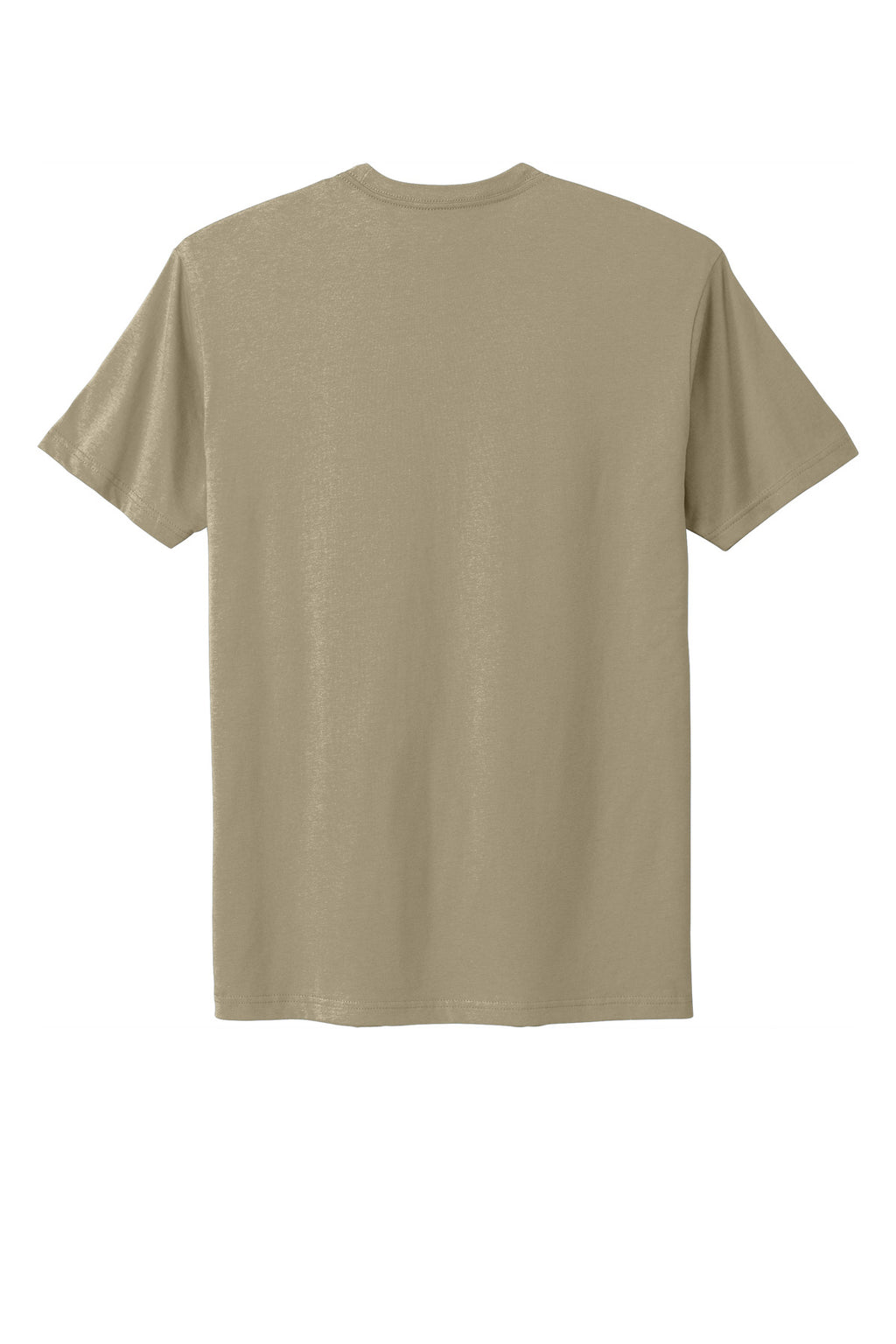 Rear View of Tan Next Level Apparel Adult Cotton Tee. NL3600