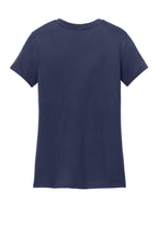Rear View of Tanzanite District Women's Perfect Weight Tee. DM104L