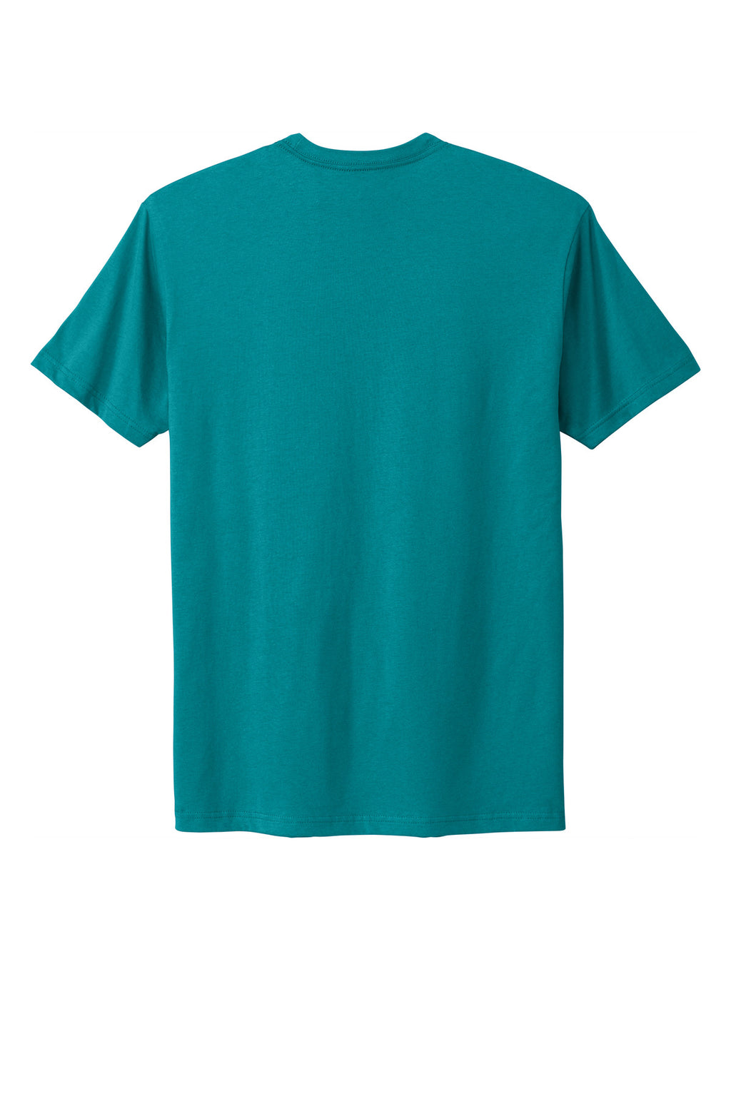 Rear View of Teal Next Level Apparel Adult Cotton Tee. NL3600