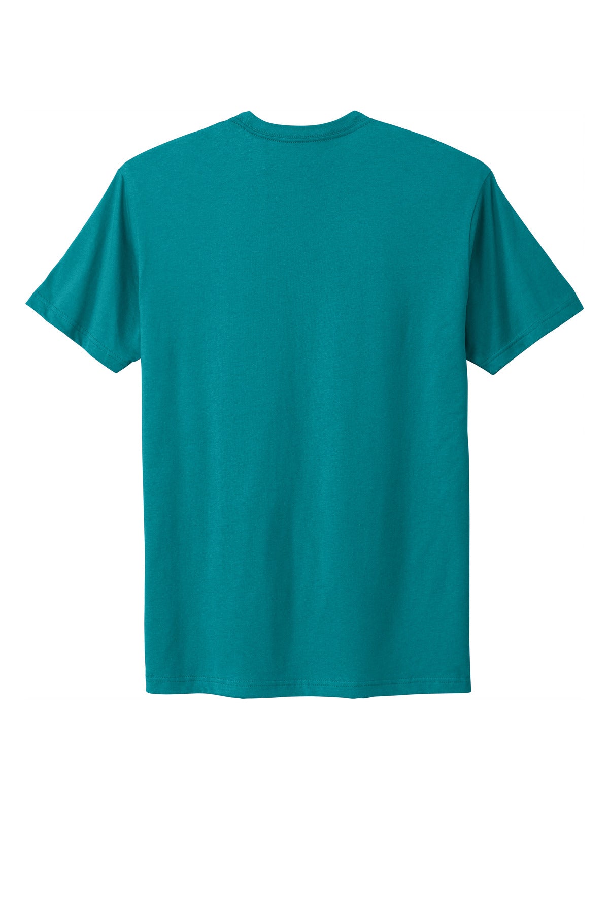 Rear View of Teal Next Level Apparel Adult Cotton Tee. NL3600