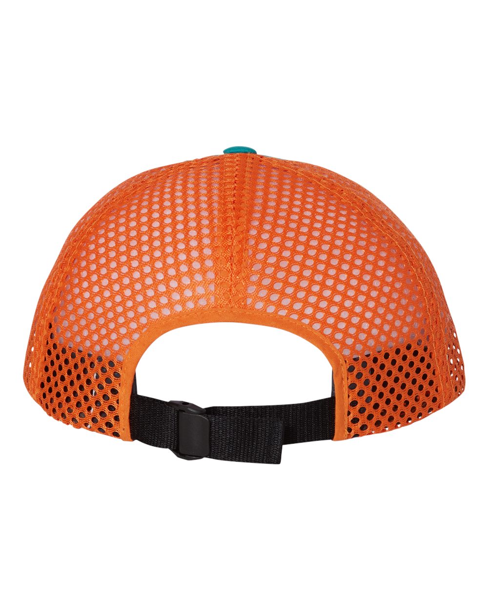 Rear View of Teal/ Orange Rogue Wide Set Mesh Cap - 935