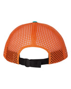 Rear View of Teal/ Orange Rogue Wide Set Mesh Cap - 935