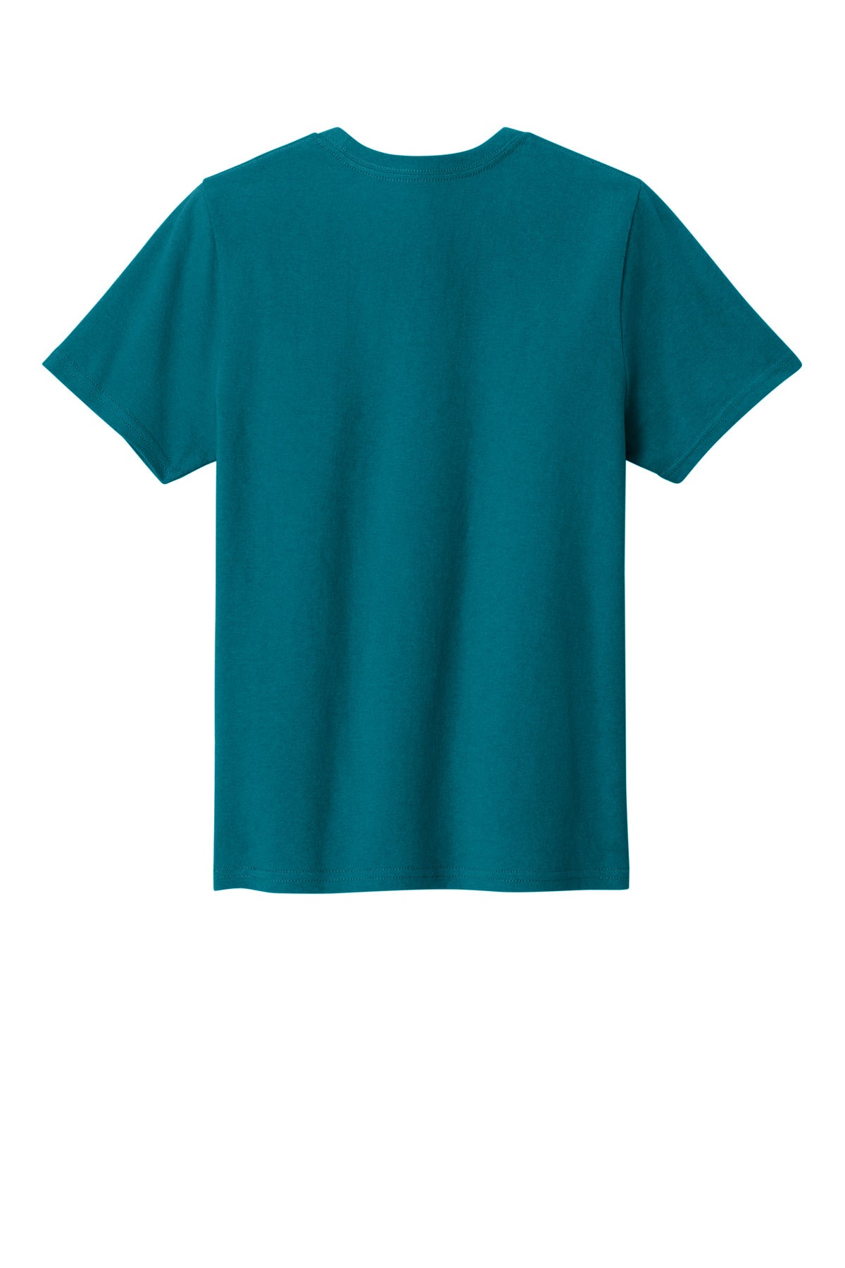 Rear View of Teal Port & Co Youth Easy Cotton Tee PC43Y