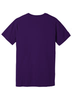Rear View of Team Purple BELLA+CANVAS Unisex Jersey Short Sleeve Tee. BC3001