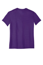 Rear View of Team Purple Port & Co Youth Performance Tee. PC380Y