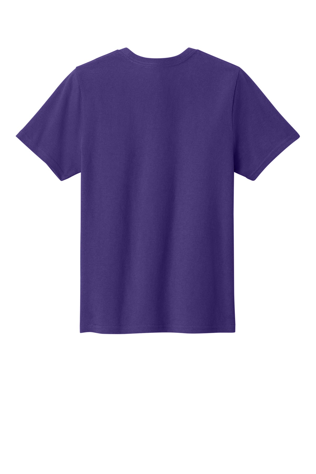 Rear View of TeamPurple Port & Co Youth Easy Cotton Tee PC43Y
