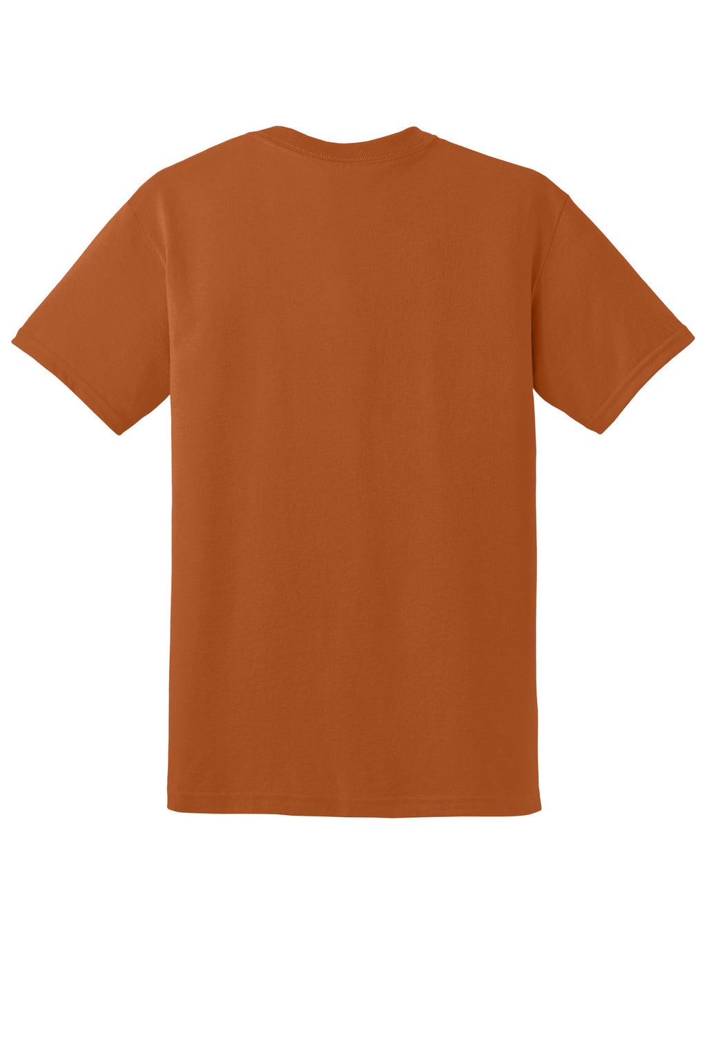 Rear View of Texas Orange Gildan DryBlend 50 Cotton/50 Poly T-Shirt. 8000