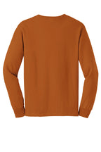 Rear View of Texas Orange Gildan - Ultra Cotton 100% US Cotton Long Sleeve T-Shirt. G2400