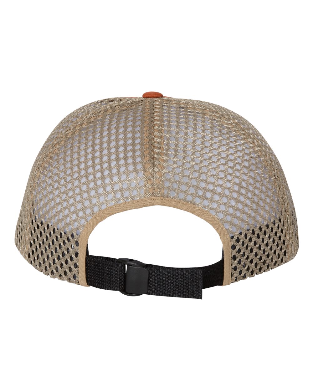 Rear View of Texas Orange/ Khaki Rogue Wide Set Mesh Cap - 935