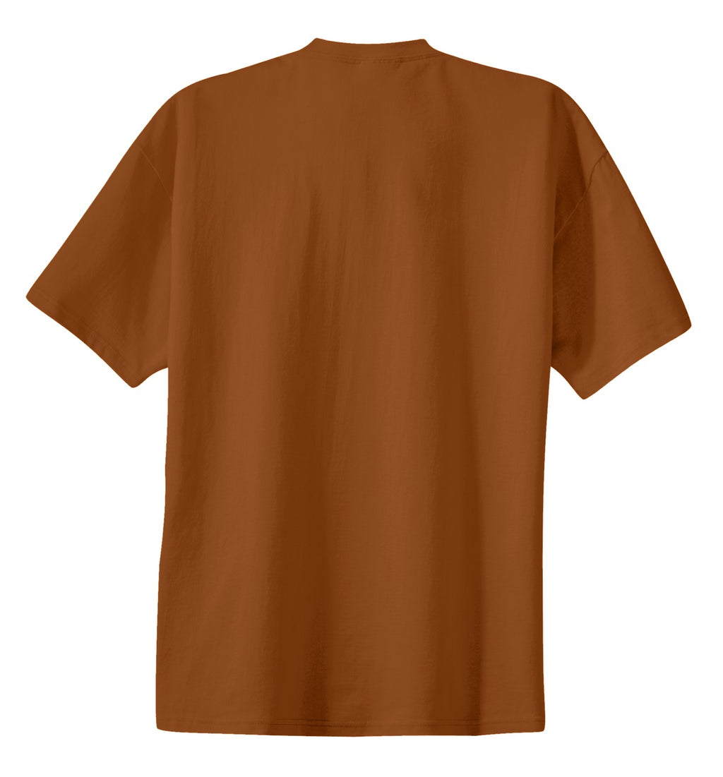 Rear View of Texas Orange Port & Co Essential Tee. PC61