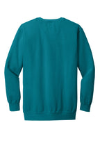 Rear View of TopazBlue COMFORT COLORS Ring Spun Crewneck Sweatshirt. 1566