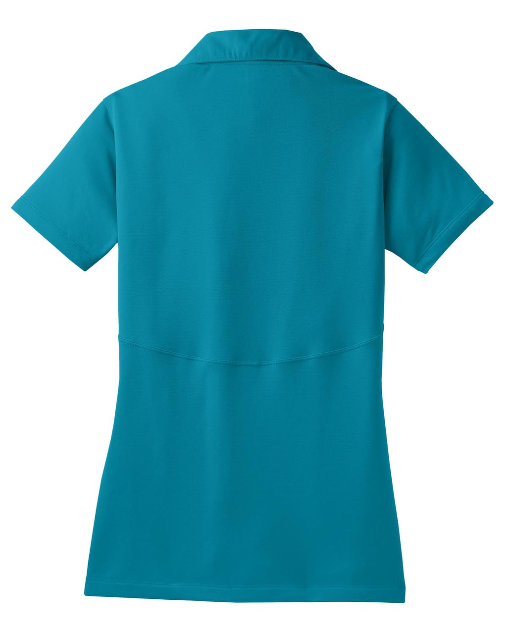 Rear View of Tropic Blue Sport-Tek Women's Micropique Sport-Wick Polo. LST650