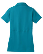 Rear View of Tropic Blue Sport-Tek Women's Micropique Sport-Wick Polo. LST650