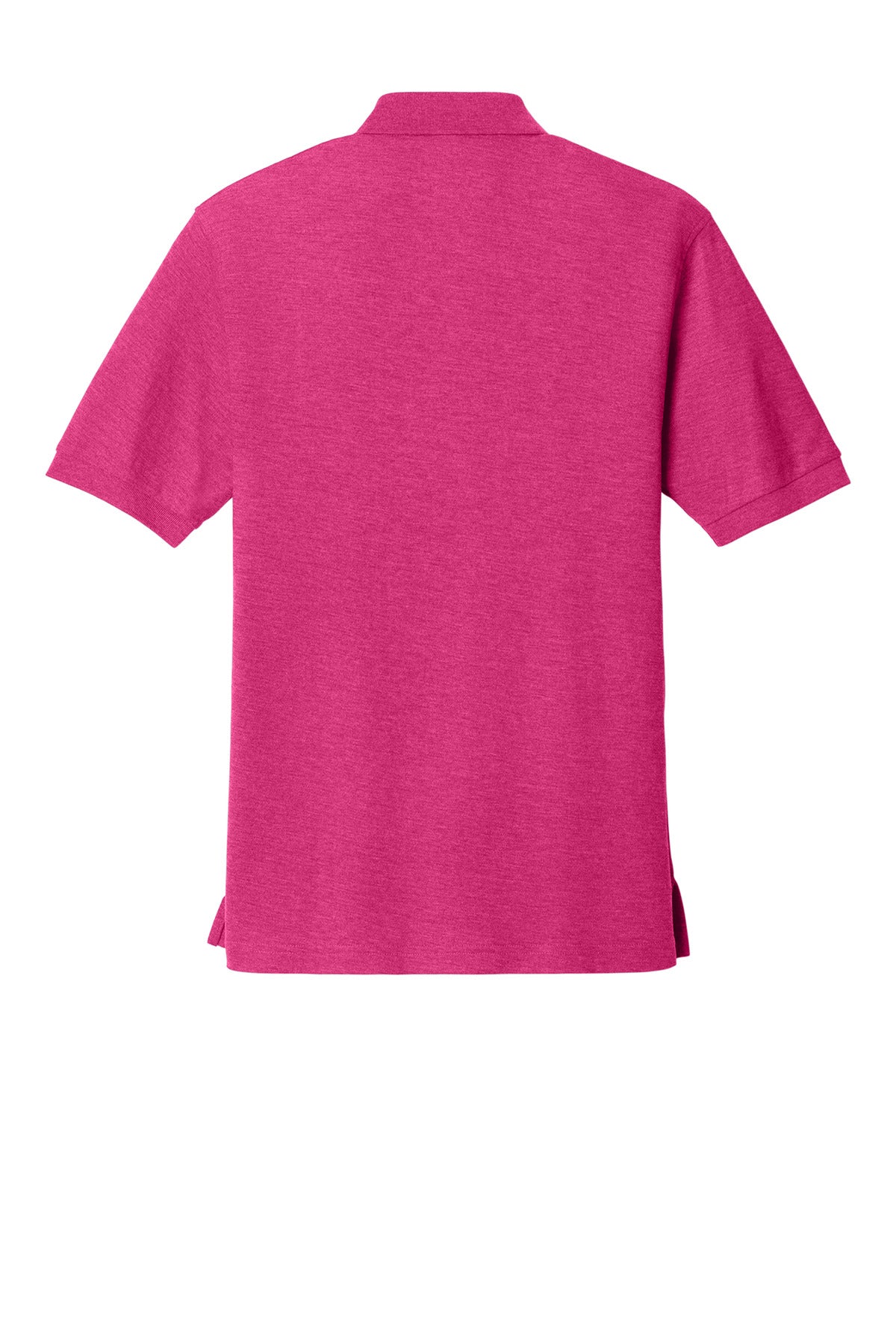 Rear View of Tropical Pink Port Authority Silk Touch Polo K500