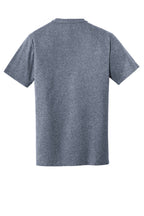 Rear View of True Navy Twst New Era Heritage Blend Crew Tee. NEA100