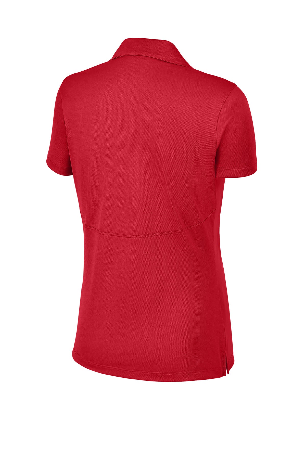 Rear View of True Red Sport-Tek Women's Micropique Sport-Wick Polo. LST650