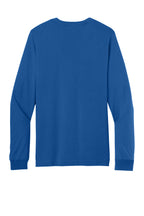 Rear View of True Royal BELLA+CANVAS Unisex Jersey Long Sleeve Tee. BC3501