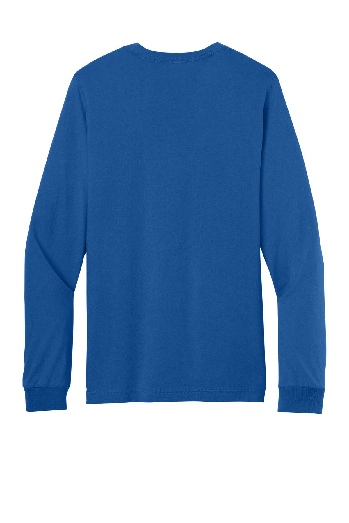 Rear View of True Royal BELLA+CANVAS Unisex Jersey Long Sleeve Tee. BC3501