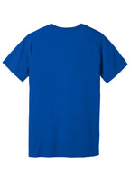 Rear View of True Royal BELLA+CANVAS Unisex Jersey Short Sleeve Tee. BC3001