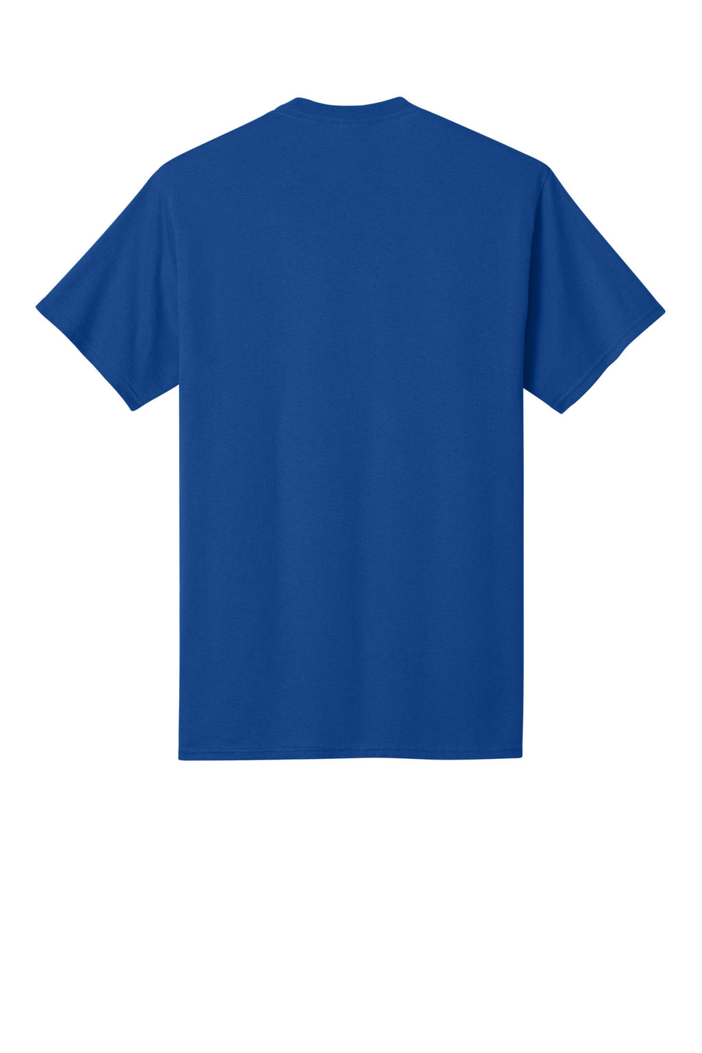 Rear View of True Royal Port & Co Core Cotton Tee. PC54