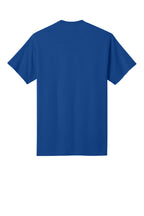 Rear View of True Royal Port & Co Core Cotton Tee. PC54