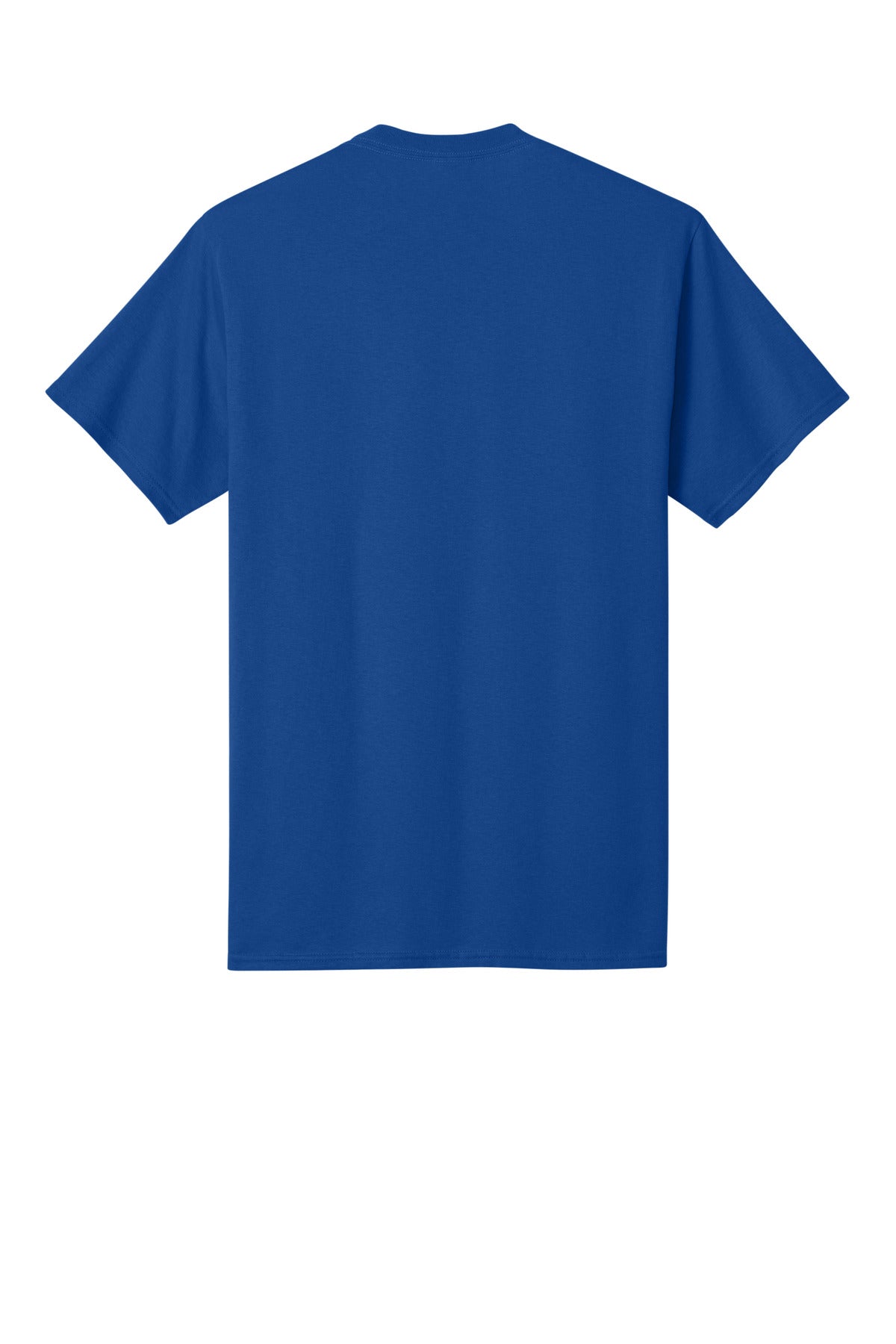 Rear View of True Royal Port & Co Core Cotton Tee. PC54
