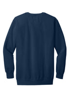 Rear View of TrueNavy COMFORT COLORS Ring Spun Crewneck Sweatshirt. 1566