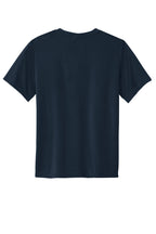 Rear View of TrueNavy Port & Co Youth Performance Tee. PC380Y
