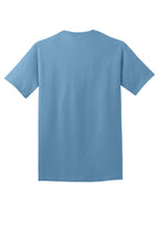 Rear View of TundraBlu Port & Co Core Cotton Tee. PC54