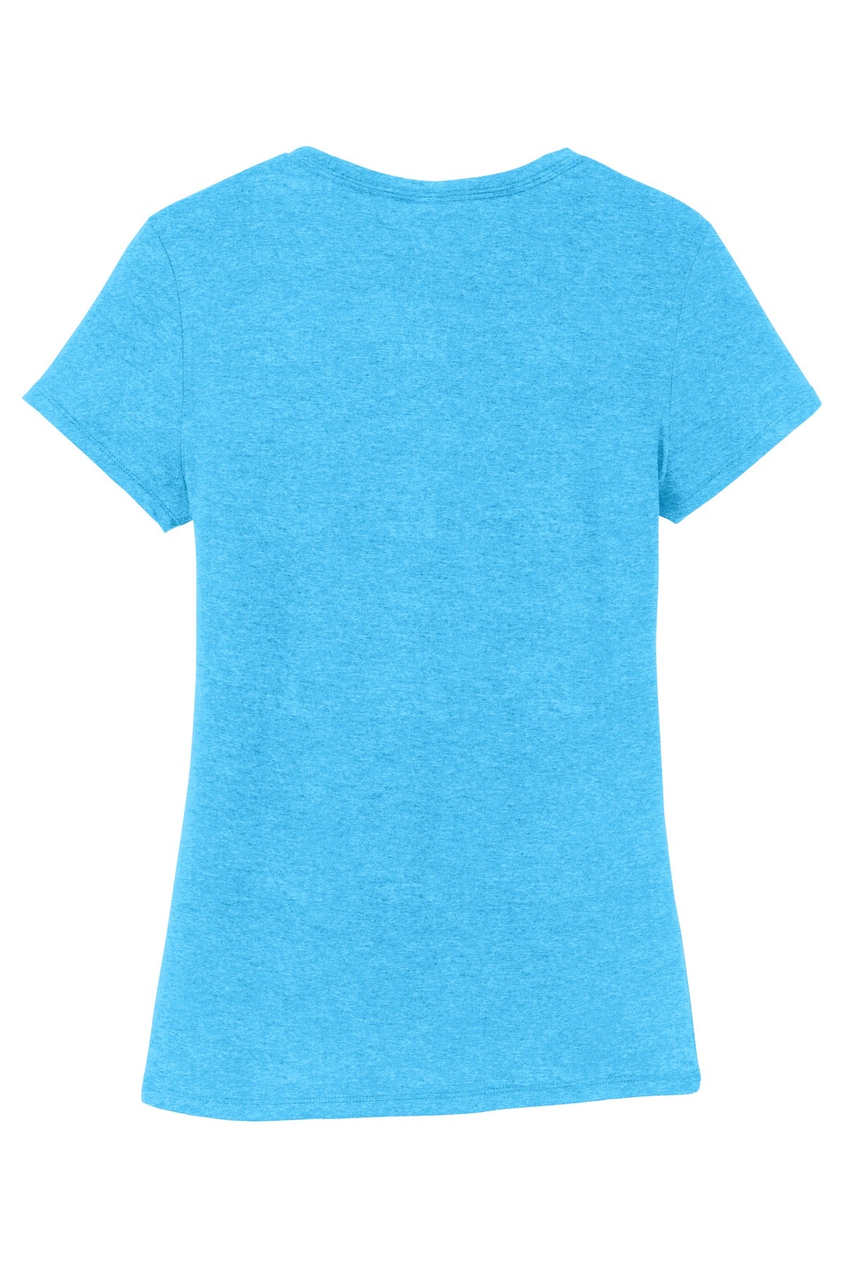Rear View of Turquoise Frst District Women's Perfect Tri Tee. DM130L