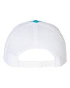 Rear View of Turquoise/ White Retro Trucker Cap - 6606