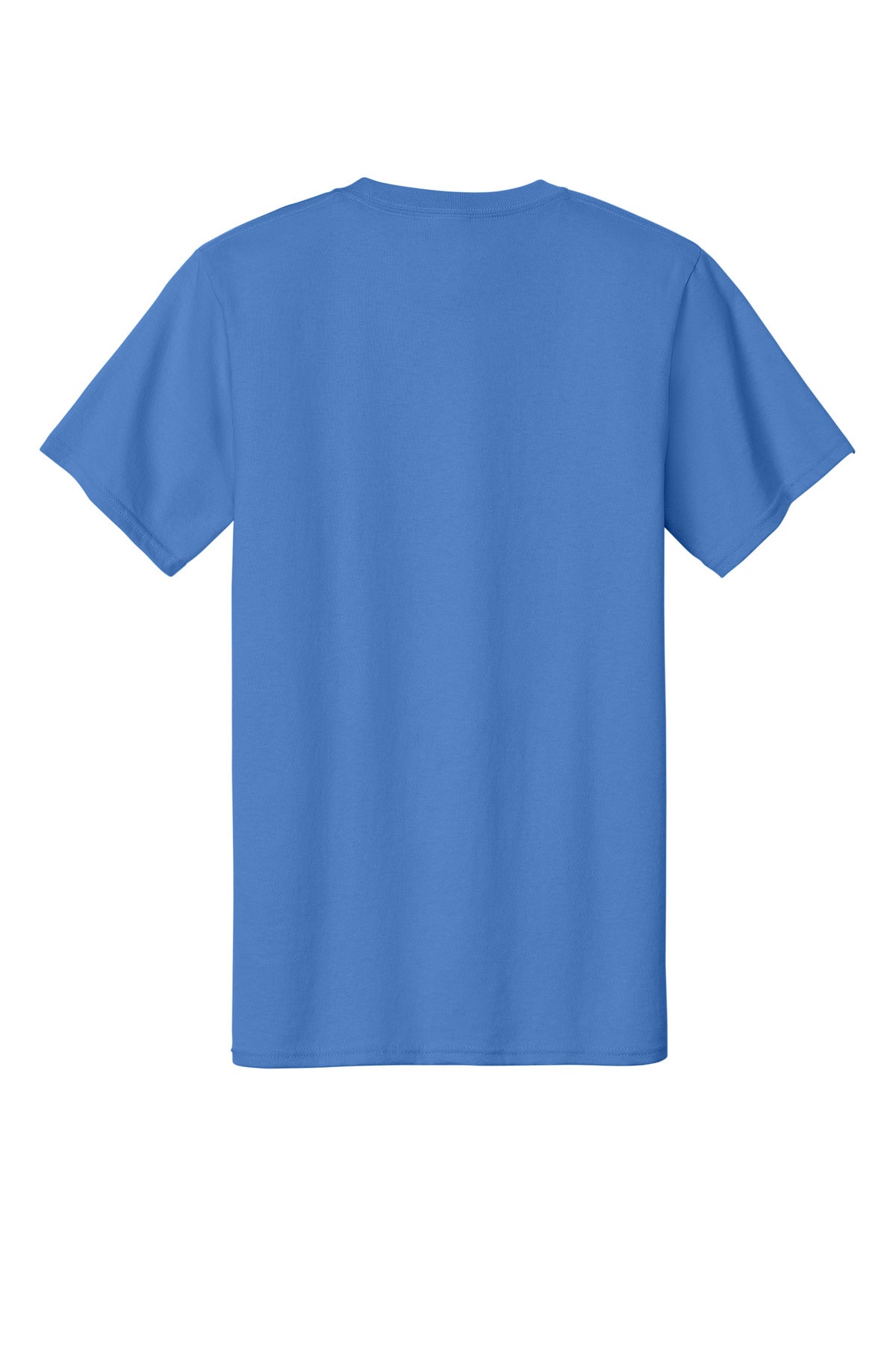 Rear View of Ultramarine Port & Co Essential Tee. PC61
