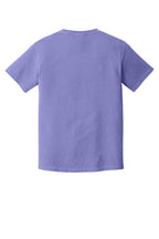 Rear View of Violet COMFORT COLORS Heavyweight Ring Spun Tee. 1717