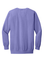 Rear View of Violet COMFORT COLORS Ring Spun Crewneck Sweatshirt. 1566