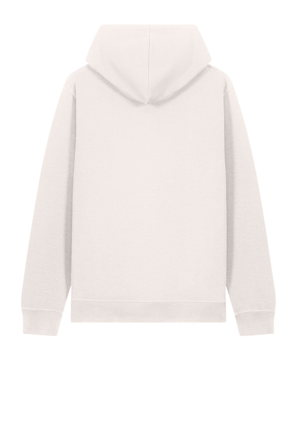 Rear View of VtgWhite Stanley/Stella Unisex Sounder Hooded Sweatshirt SXU012