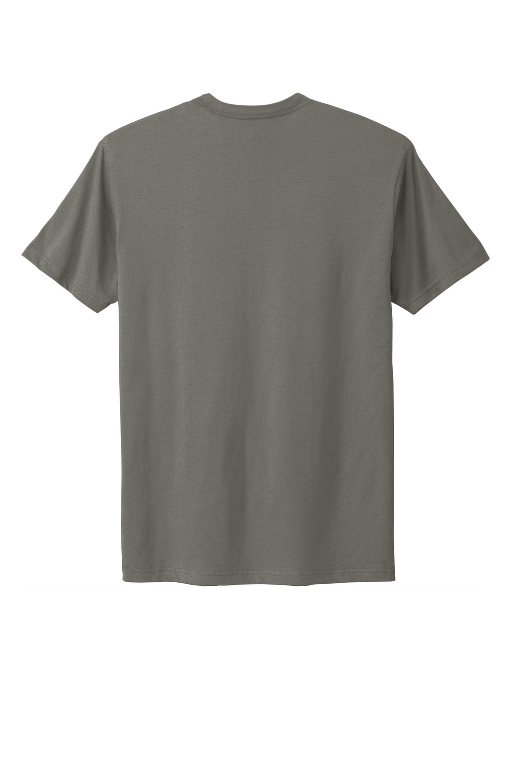 Rear View of WarmGray Next Level Apparel Adult Cotton Tee. NL3600